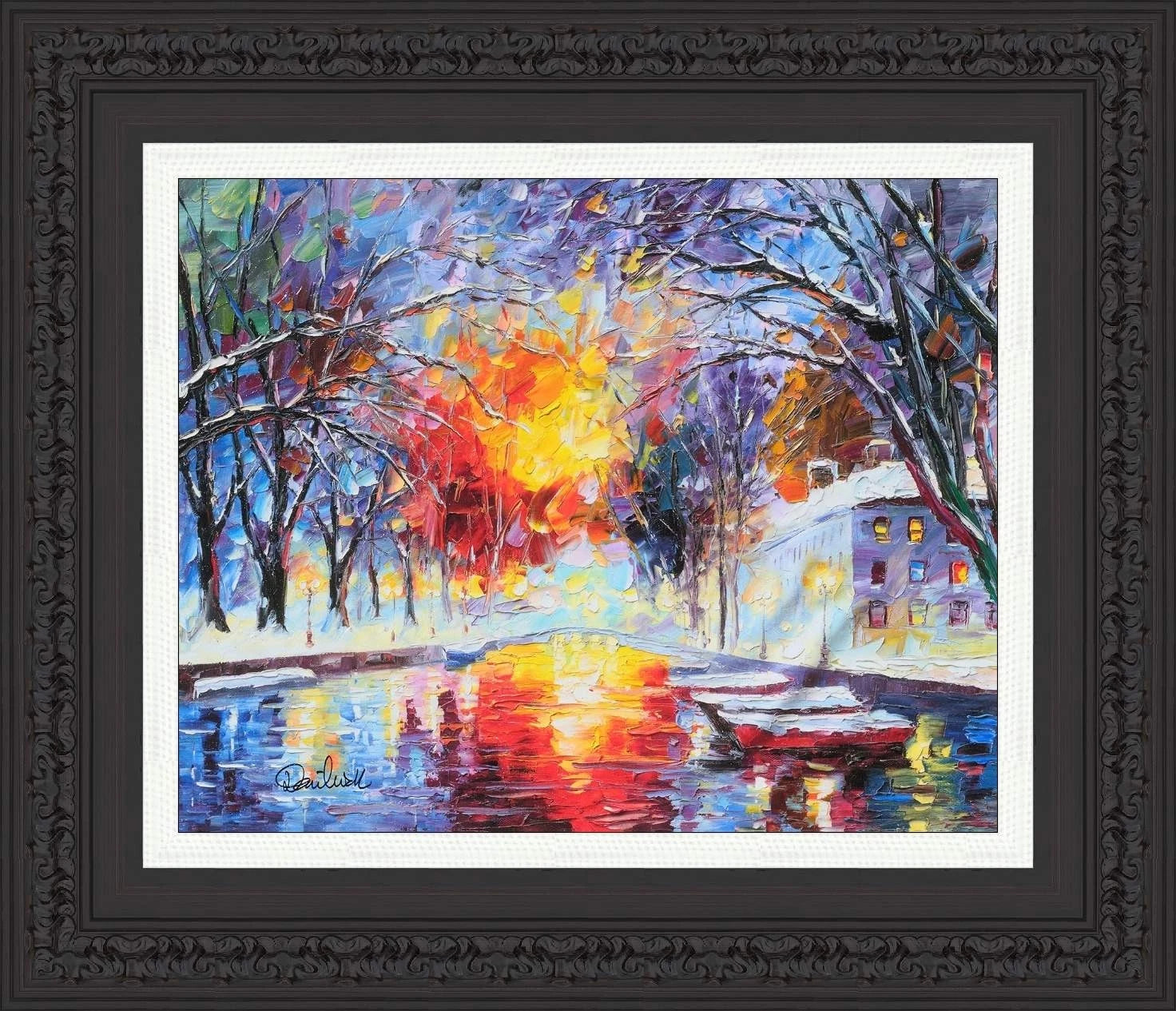 DANIEL WALL "Reflective Embers" Giclee/Canvas Hand-Embellished Signed with COA