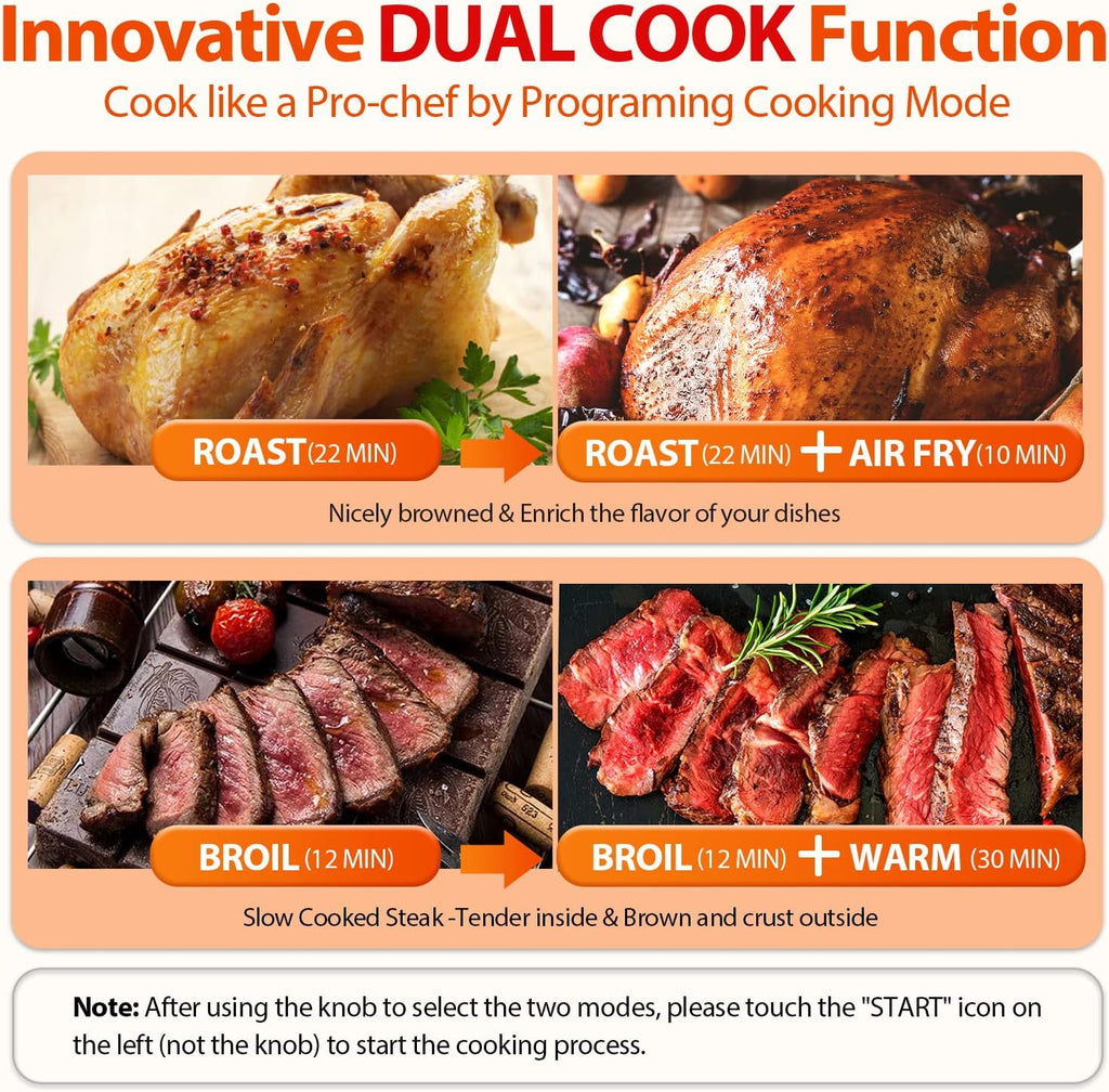 Aeitto 32-Quart Pro Air Fryer Toaster Oven Combo