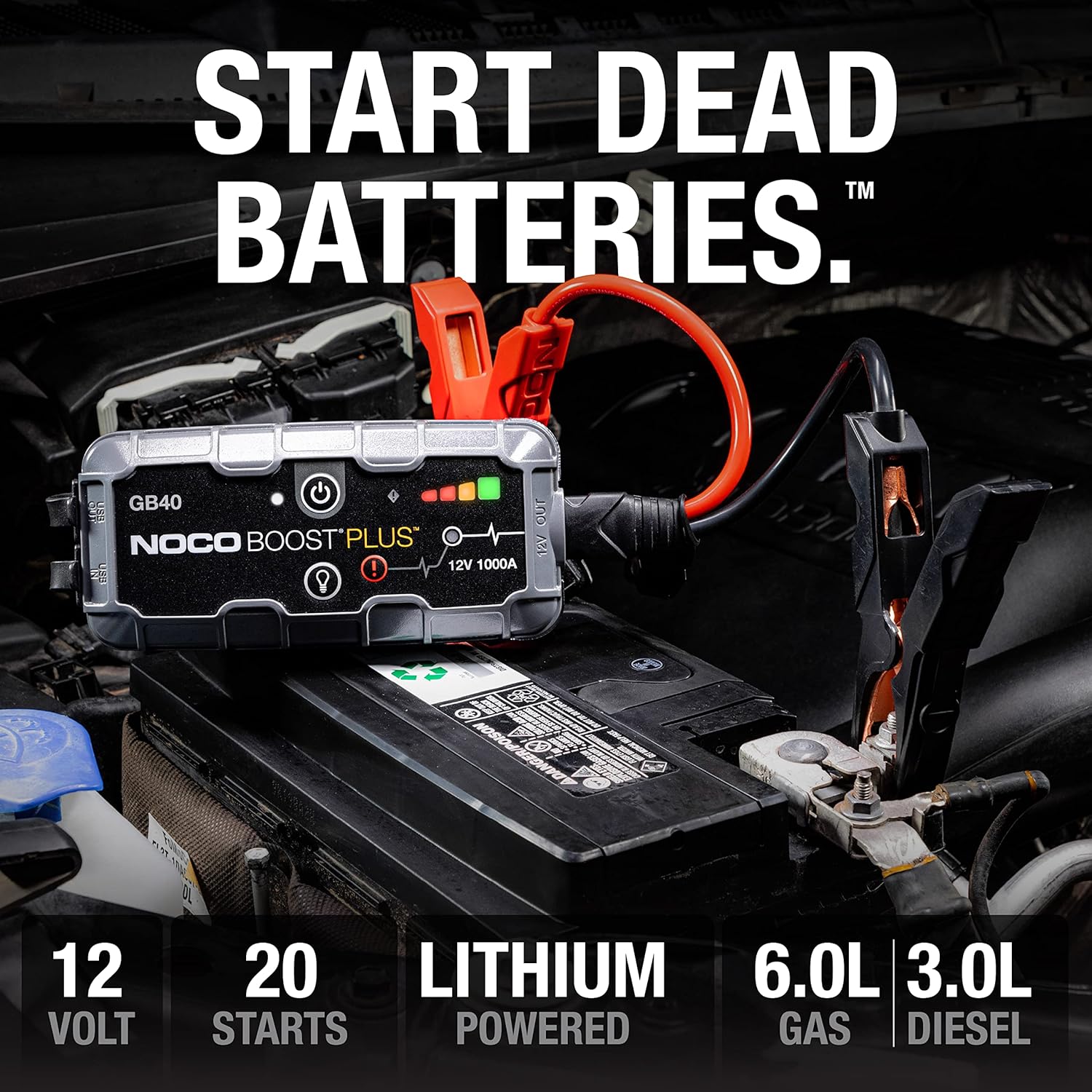 NOCO Boost Plus GB40 1000A UltraSafe Jump Starter