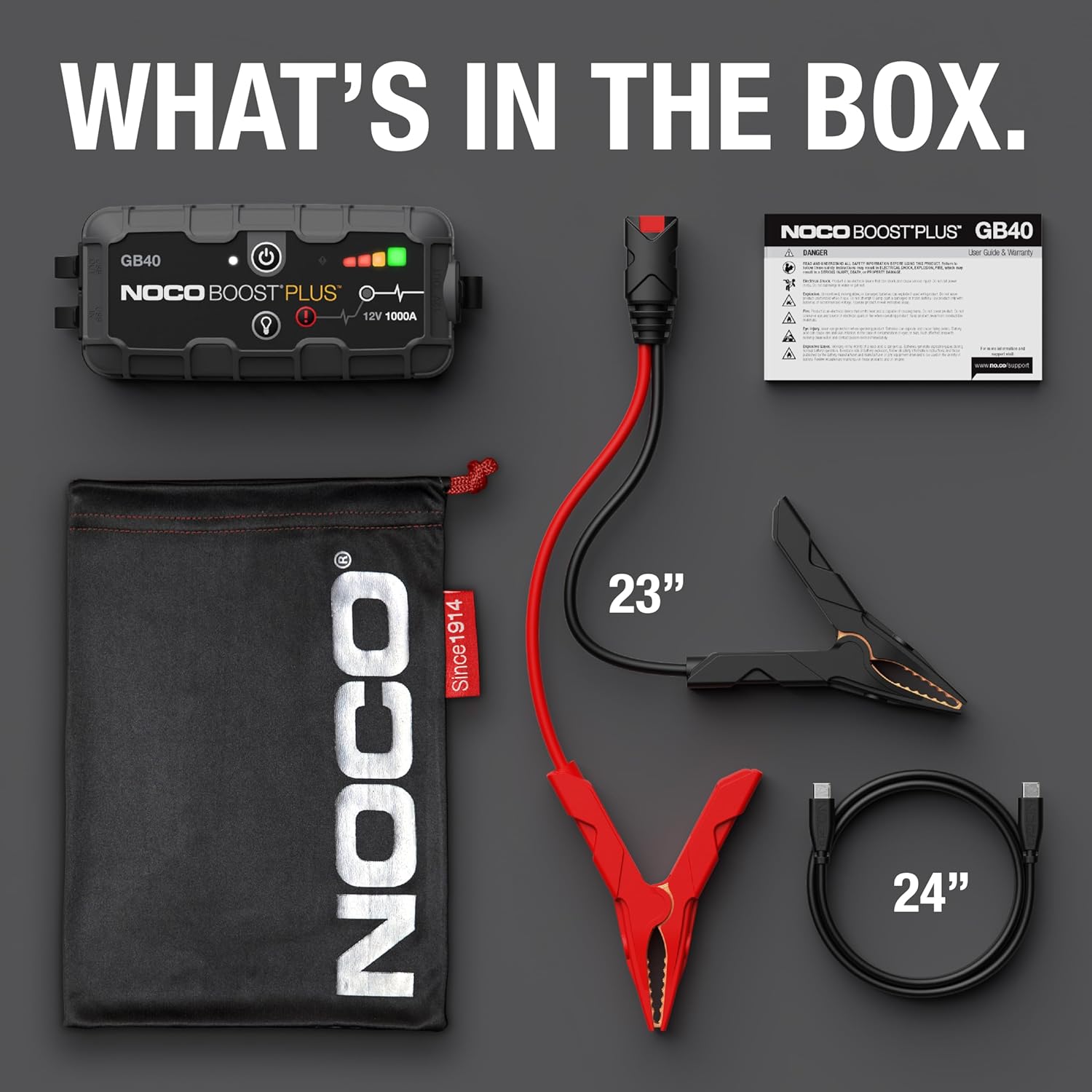 NOCO Boost Plus GB40 1000A UltraSafe Jump Starter