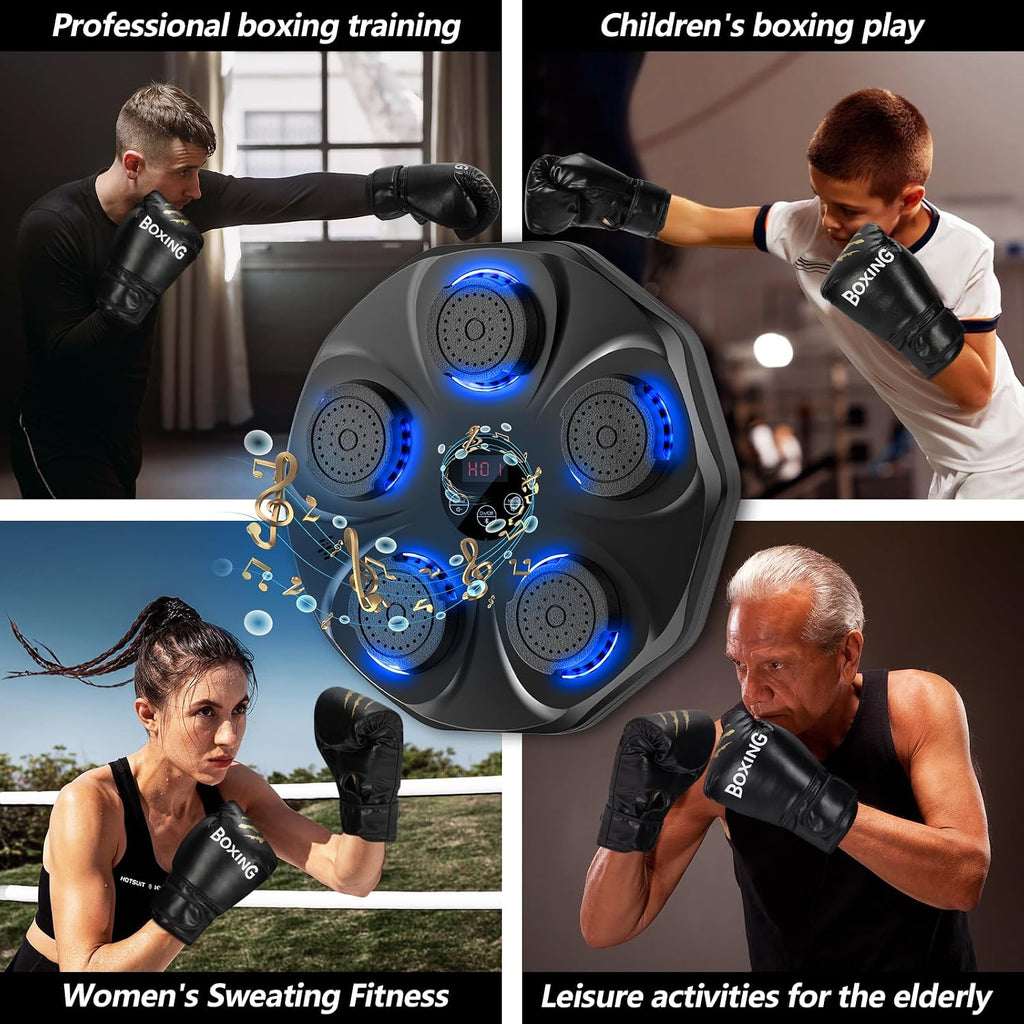 TGLLM Music Boxing Machine with Gloves – Wall-Mounted Interactive Punch Trainer