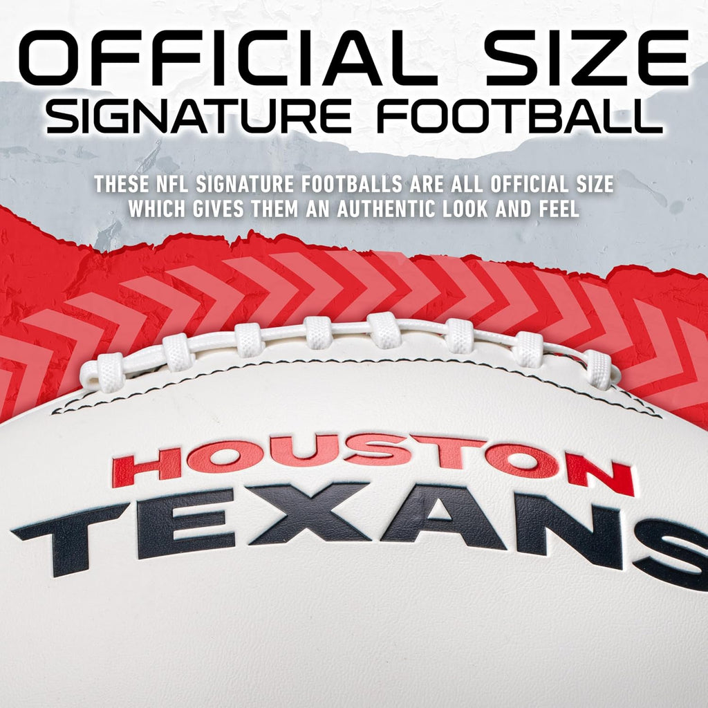 Franklin Sports Houston Texans Autograph Football – White Panel