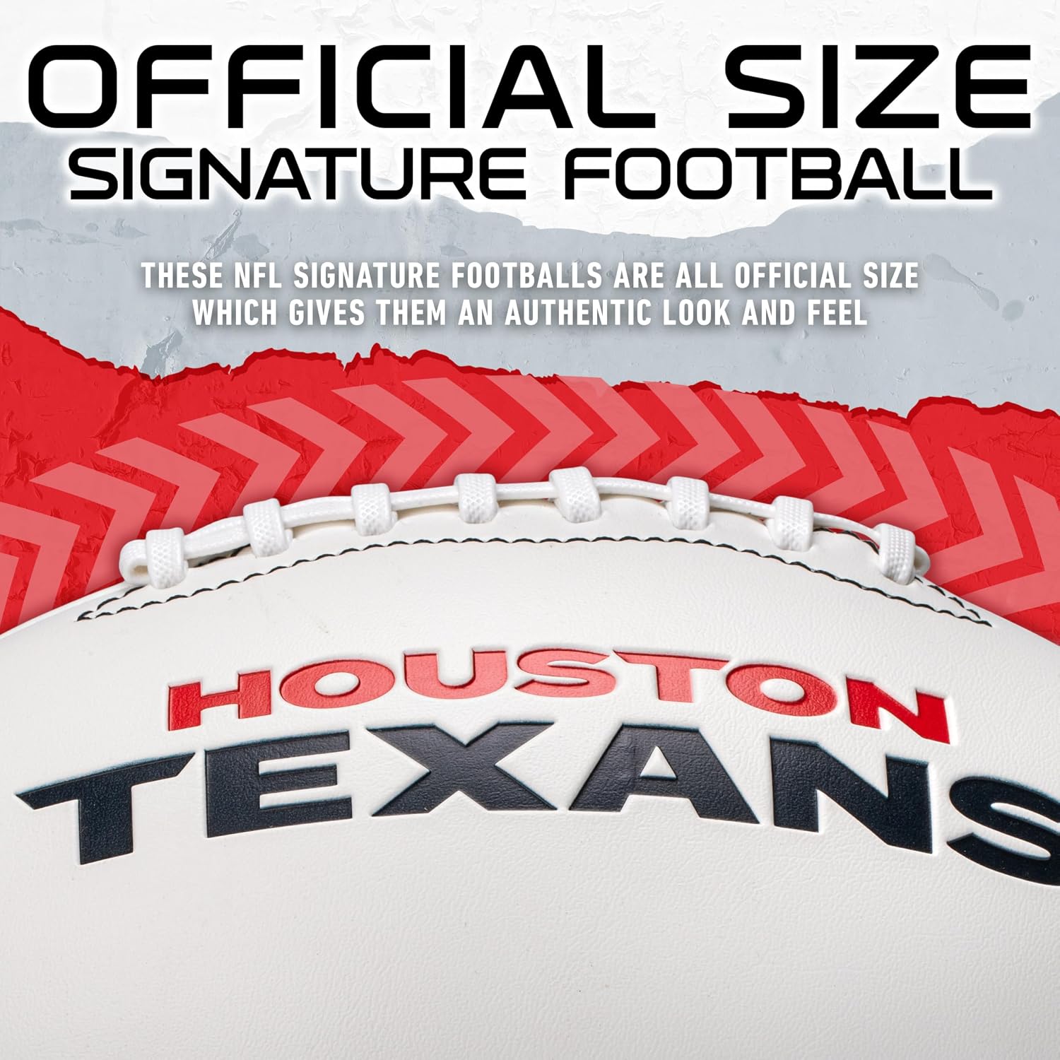 Franklin Sports Houston Texans Autograph Football – White Panel