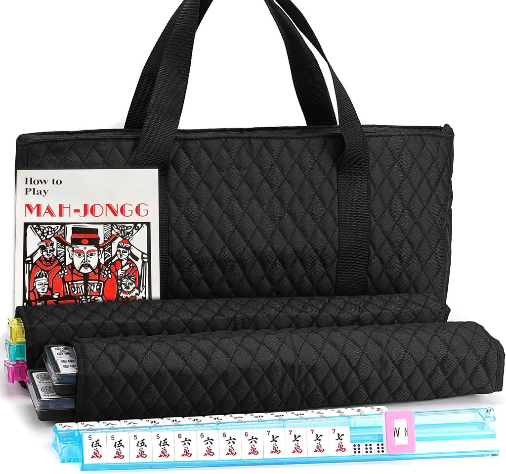 Mose Cafolo American Mahjong Game Set with Black Quilted Bag