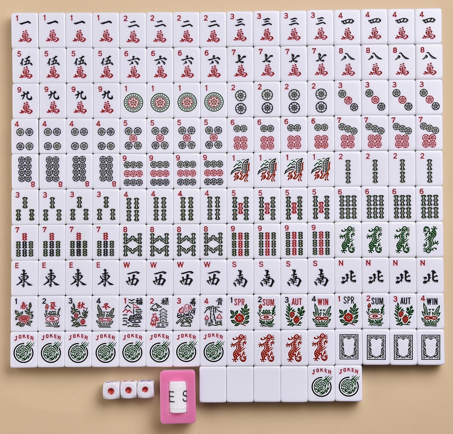 Mose Cafolo American Mahjong Game Set with Black Quilted Bag