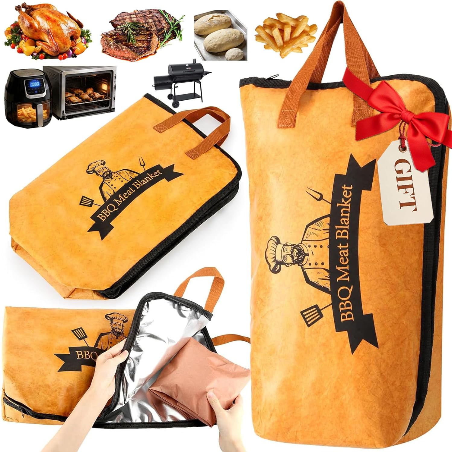 BBQ Blanket for Resting Meat – 21-Inch Insulated Brisket Bag