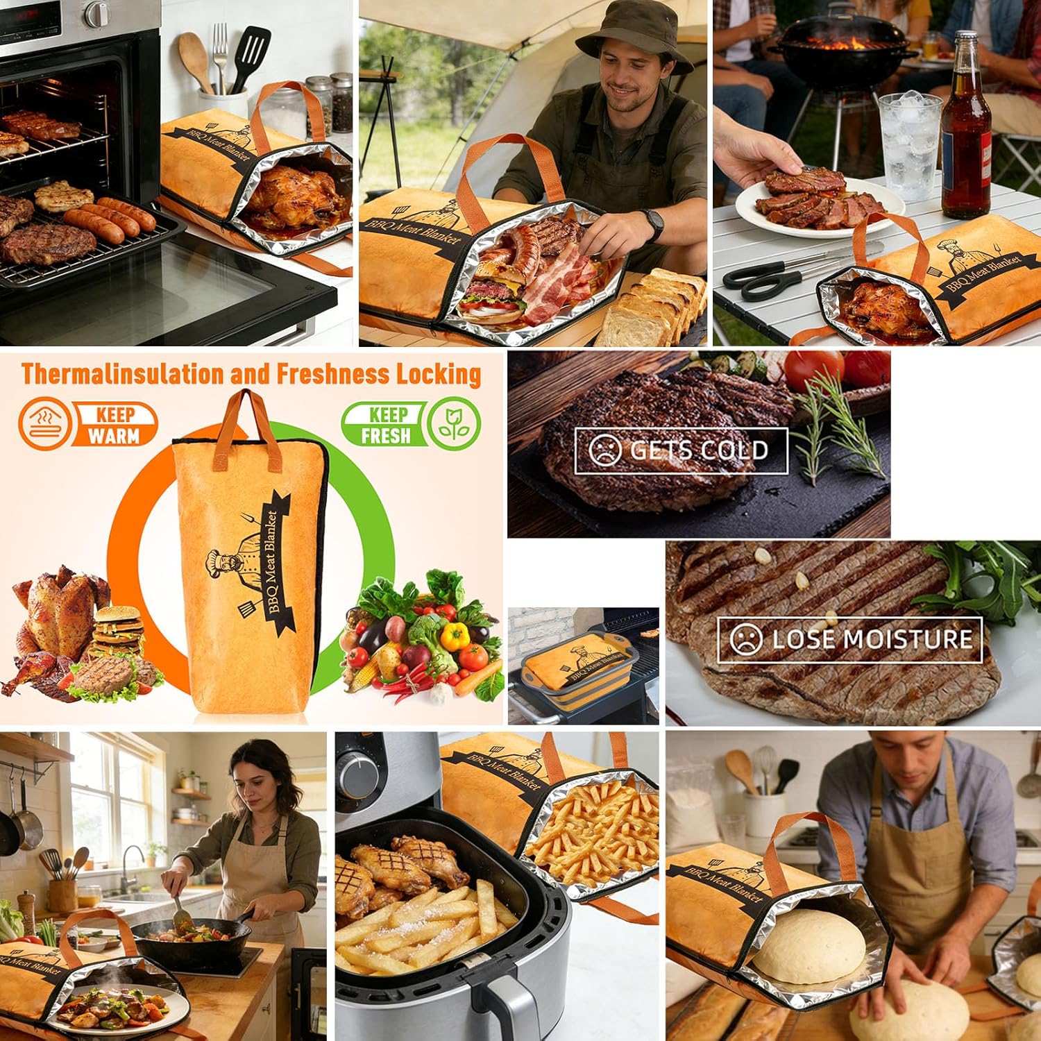 BBQ Blanket for Resting Meat – 21-Inch Insulated Brisket Bag