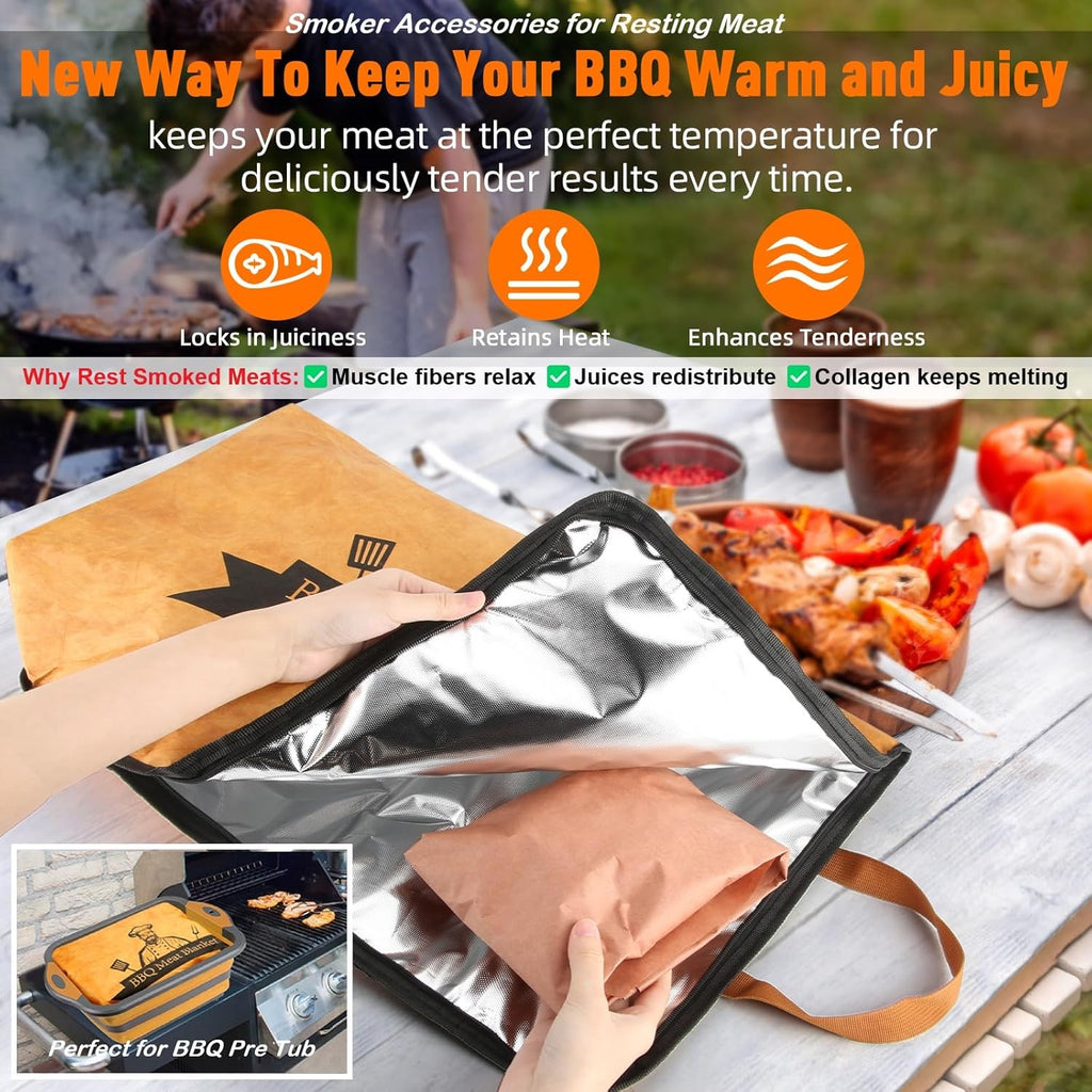 BBQ Blanket for Resting Meat – 21-Inch Insulated Brisket Bag