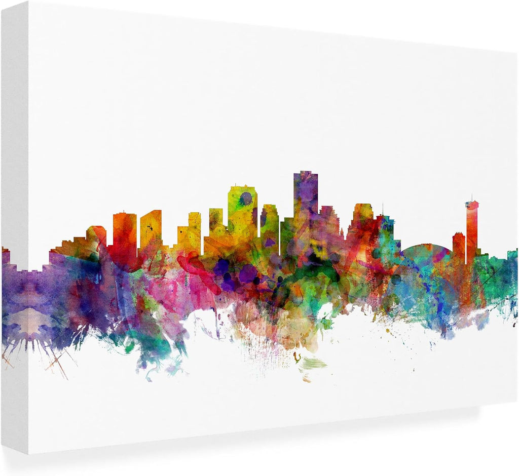 Trademark Fine Art New Orleans Louisiana Skyline Canvas Wall Art 47"x30"