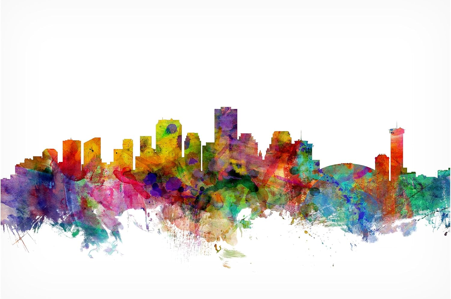 Trademark Fine Art New Orleans Louisiana Skyline Canvas Wall Art 47"x30"