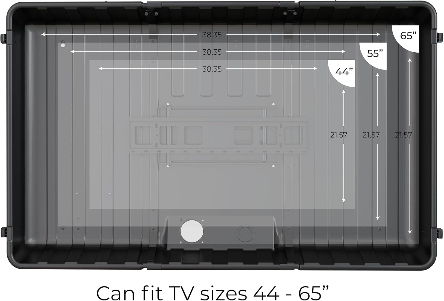 Storm Shell Outdoor TV Enclosure – Black
