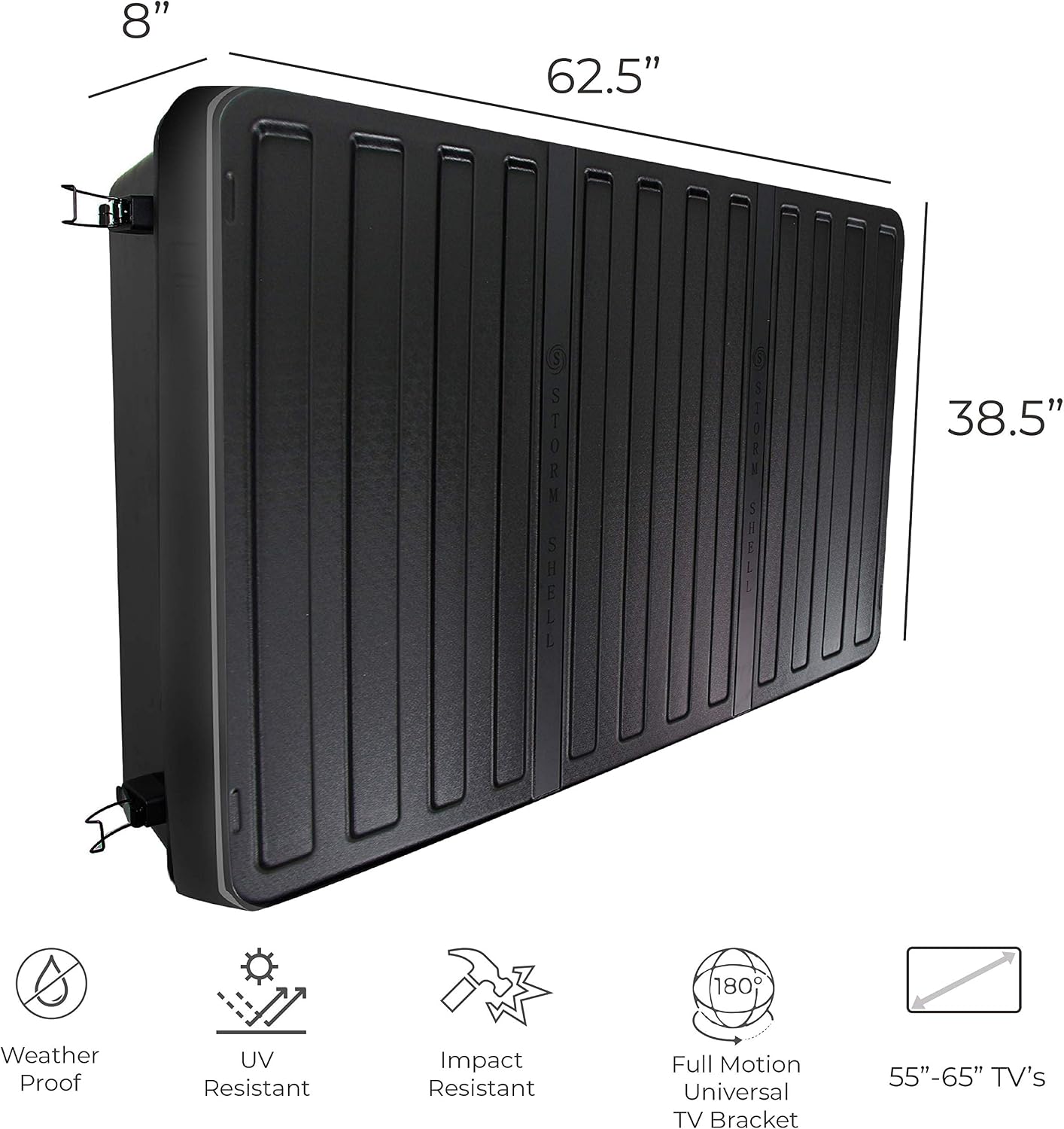 Storm Shell Outdoor TV Enclosure – Black