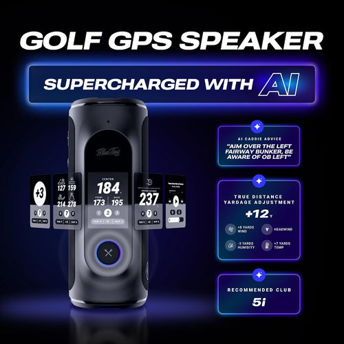 Blue Tees Golf Player+ GPS Speaker – Black