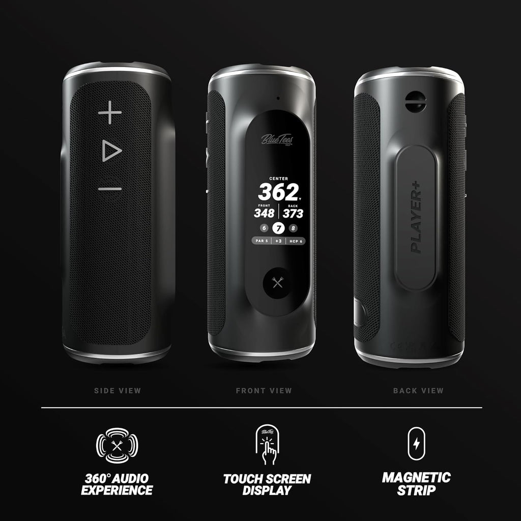 Blue Tees Golf Player+ GPS Speaker – Black
